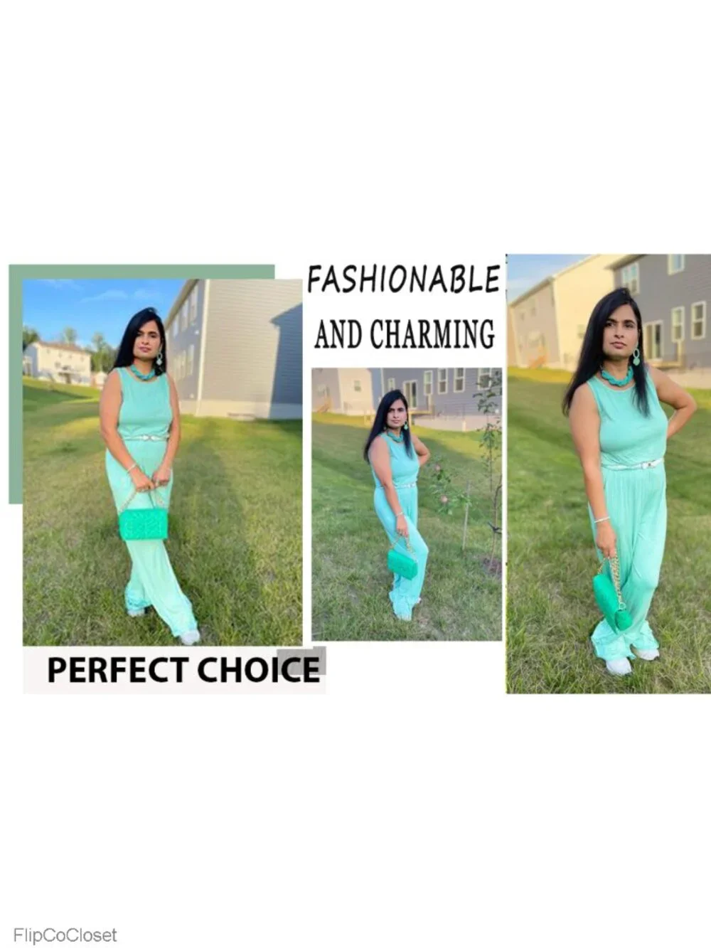 Lace Trim Sleeveless Loose Jumpsuit with Pockets, Keyhole Back, Wide Leg, Solid